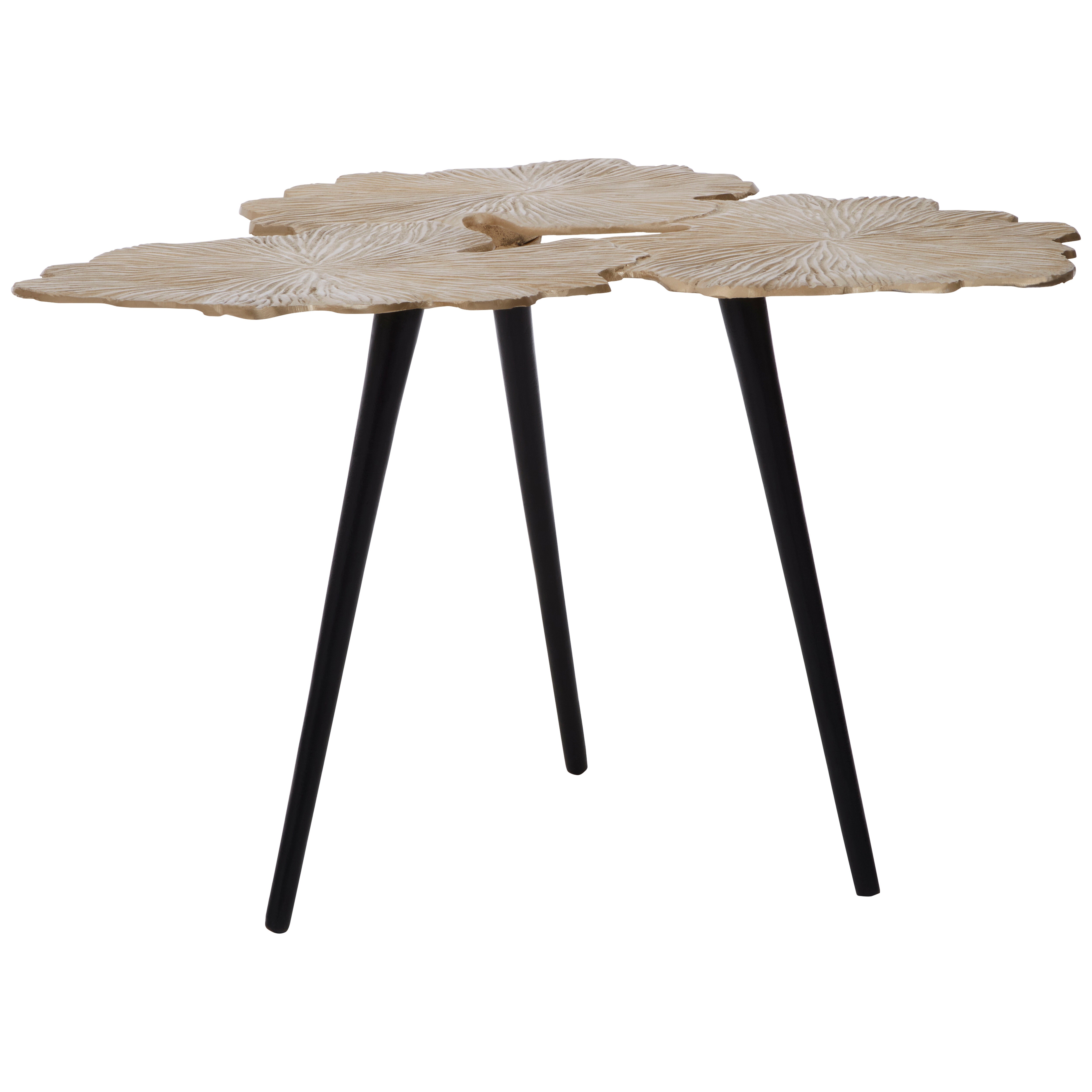 Addison Gold Gingko Leaf Side Table | Large